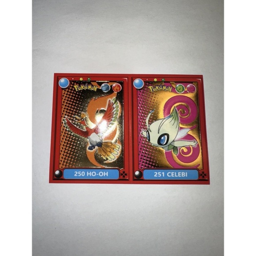 POKEMON POKEDEX Sticker EF #250-251 HO-OH‎ / CELEBI 2022 PERU Edition FOIL 60D